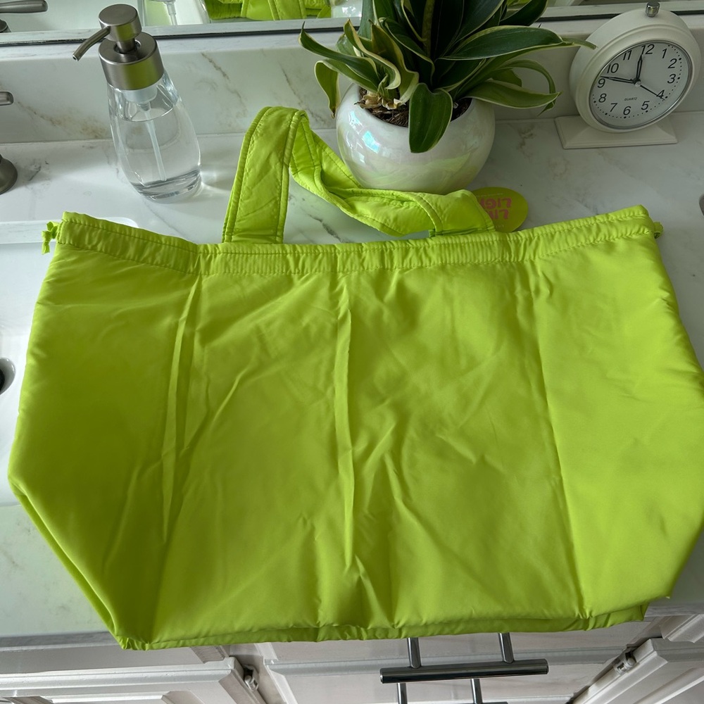 Large Lime Green Tote Bag NWT